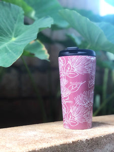 Stainless Steel Travel Mug - ʻŌhiʻa Lehua